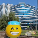 Astana has many street and modern art in the brand new skyline. Funny Art at Astana
